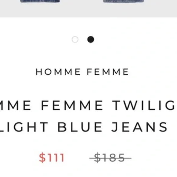 New-Homme Femme Twilight light blue jeans